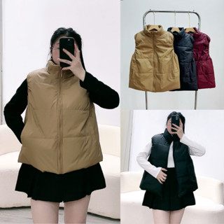 Áo Khoác Phao Ghile Bigsize Nữ Dáng Vừa Cá Tính Basic Dễ Phối Năng Động 50-95kg KHOAC13