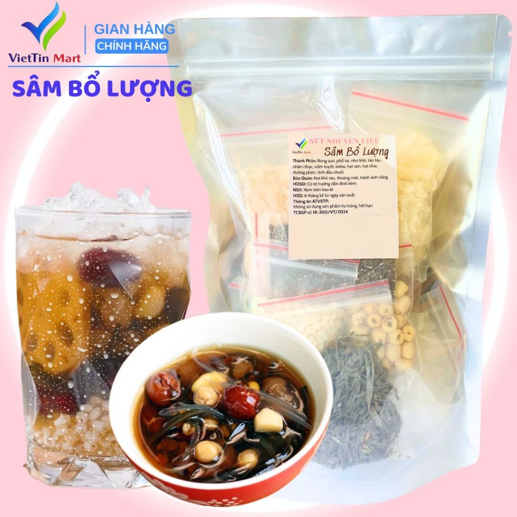 SET Nấu Chè Sâm Bổ Lượng Viettin Mart 400Gr (Nấu 15 chén)