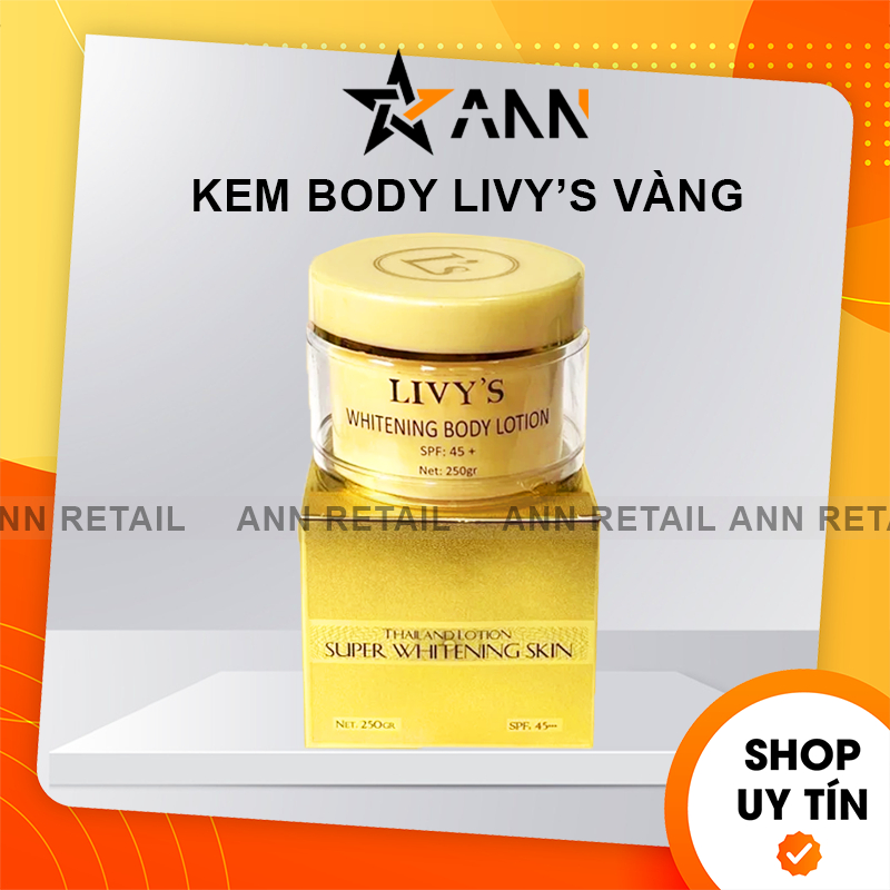 [Chính hãng] Kem Body Livy's Thái Lan Hộp Vàng - Whitening Body Lotion Livy