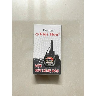 4 chai mực lông dầu penta xanh, đỏ, đen, mực lông dầu việt hoa, dung tích mỗi chai 25ml