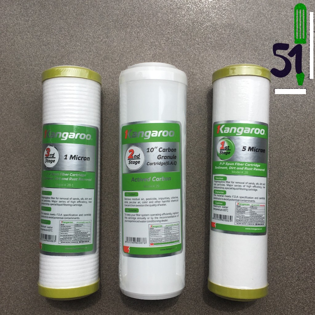 [CHÍNH HÃNG] Lõi lọc nước Kangaroo số 1, 2, 3