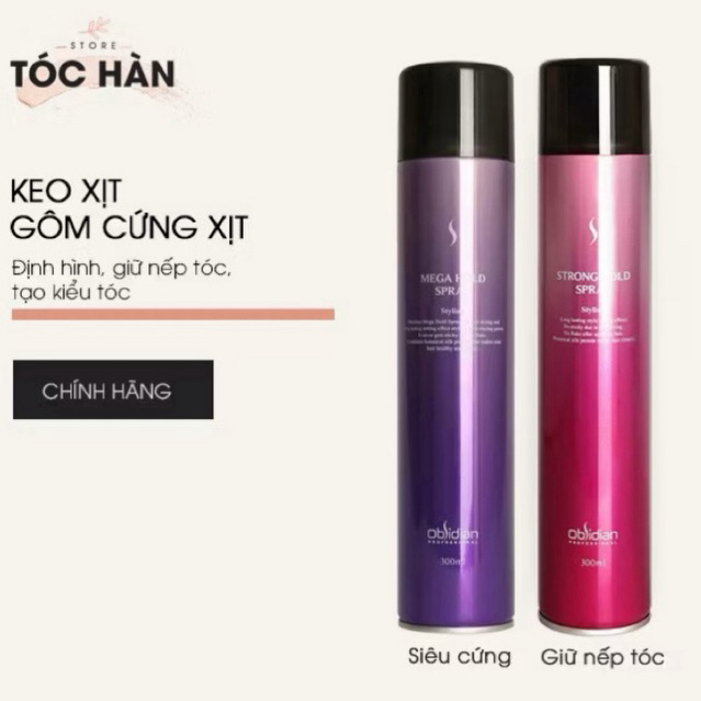GÔM XỊT TẠO NẾP TÓC OBSIDIAN HÀN QUỐC 300ML