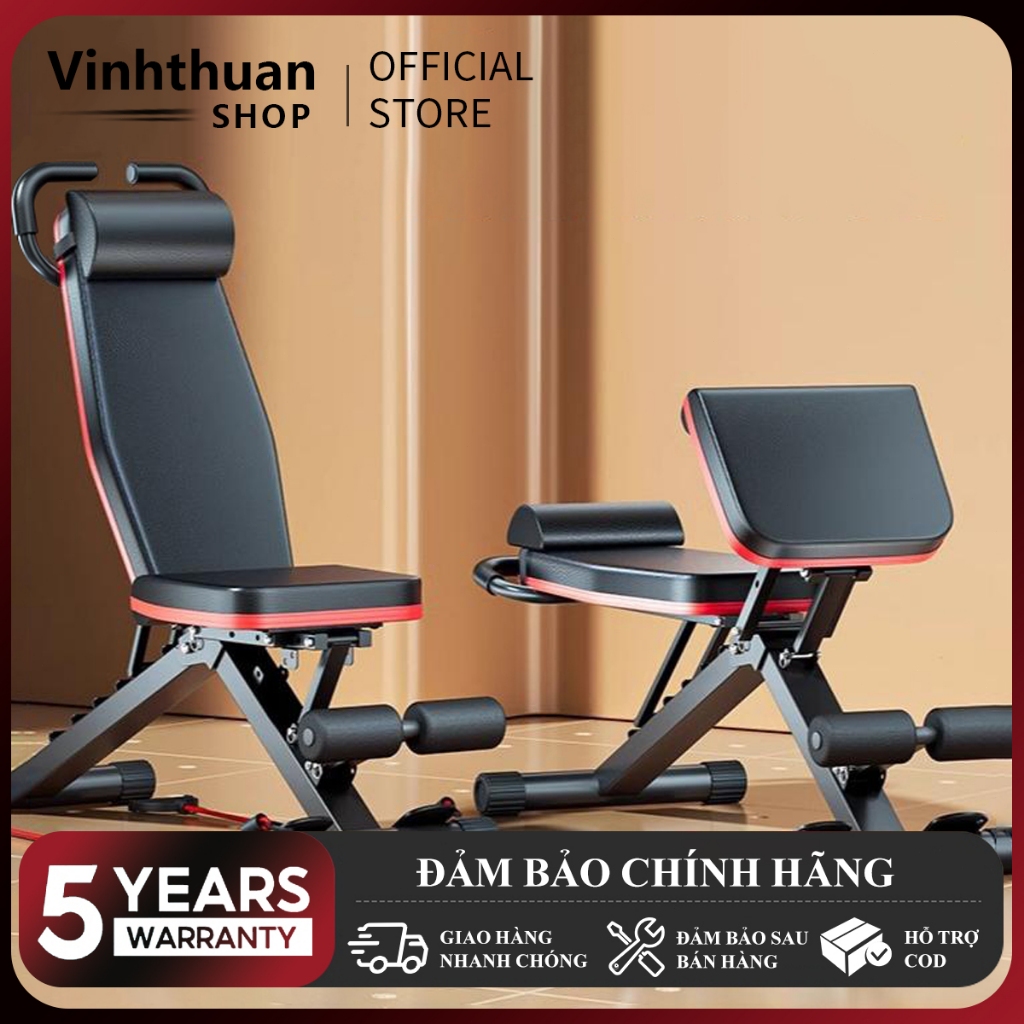 SP5001ghế tập gym tập tạ 11 trong1có thể gấp gọn đa chức năng dùng tại nhà ghế băng tập