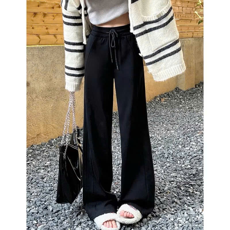 Quần Nỉ Nữ Ống Rộng Mẫu Mới Hottrend Kèm Dây Rút Chất Nỉ Dầy Dặn Mềm Mại Lên Form Xinh MA366 | BigBuy360 - bigbuy360.vn