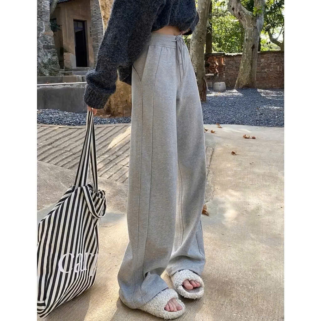 Quần Nỉ Nữ Ống Rộng Mẫu Mới Hottrend Kèm Dây Rút Chất Nỉ Dầy Dặn Mềm Mại Lên Form Xinh MA366 | BigBuy360 - bigbuy360.vn