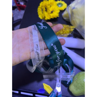 [LẺ 1Mét] FOREVER LOVE RUY BĂNG LỤA 2.5CM NGẪU NHIÊN