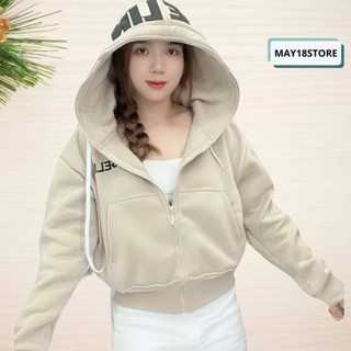  Áo khoác nỉ form lửng có 4 túi chống nắng tốt ,nón to ,tay xỏ ngón MAY18STORE 