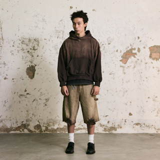 Áo khoác DÉCLORE Hoodie Washed Brown, Màu Nâu, 390gsm dày dặn