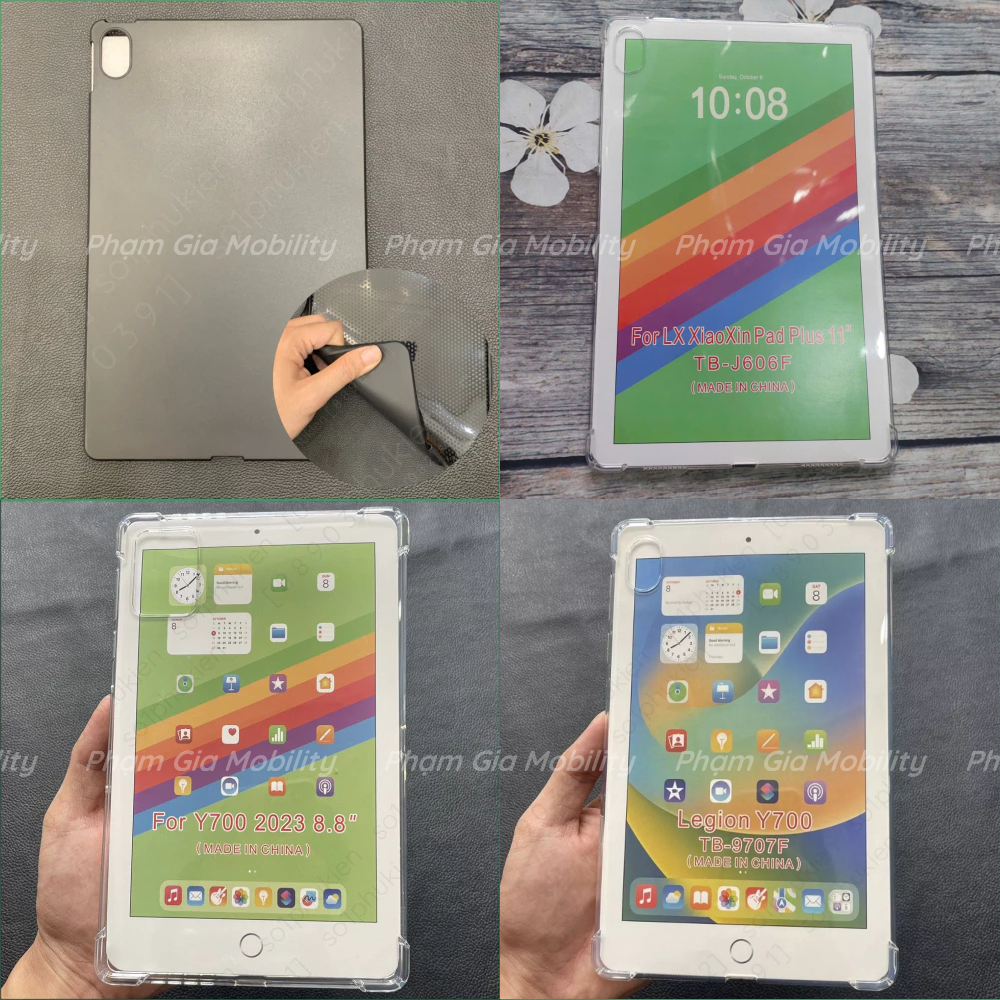 Ốp lưng Lenovo Legion Y700 2023 8.8"/ Tab P11 (TB- J606F)/ P11+ (TB-J616X) 11" loại dẻo đen và chống