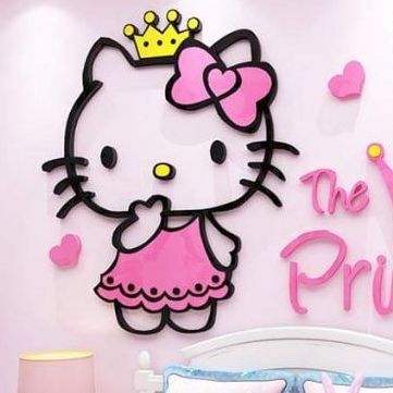 🌻DÁN TƯỜNG 3D PRINCESS 🎀 KITTY HOUSE