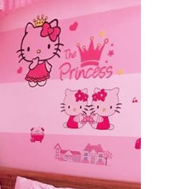 🌻DÁN TƯỜNG 3D PRINCESS 🎀 KITTY HOUSE