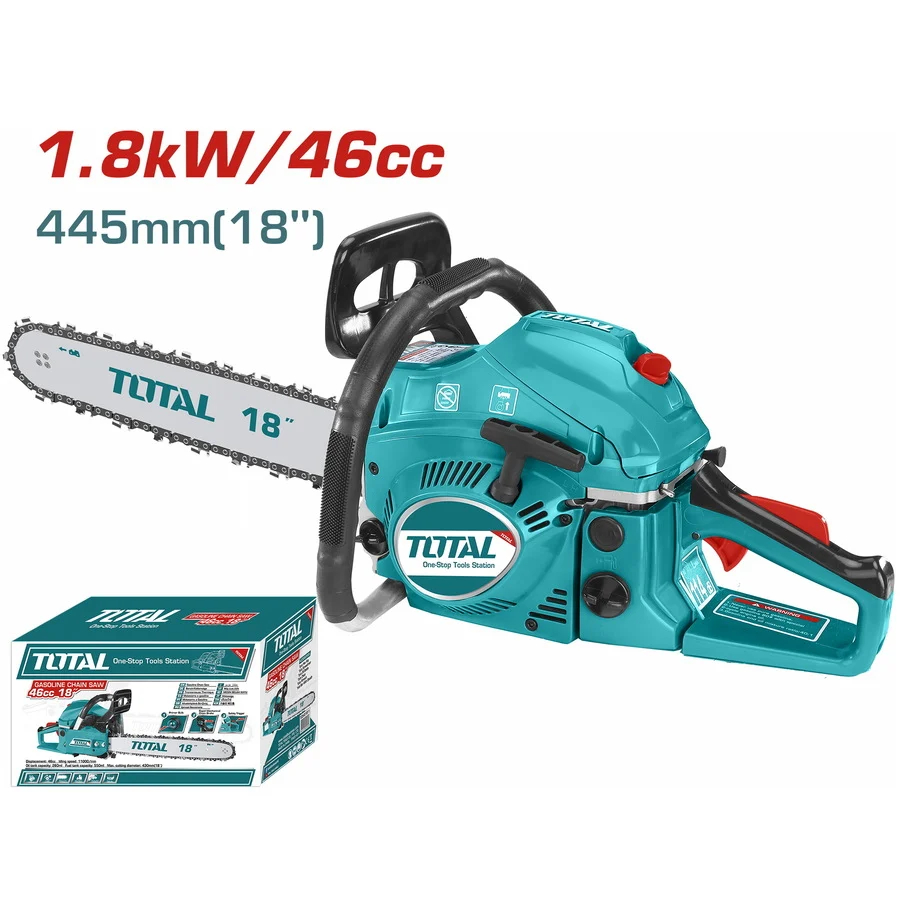 Máy cưa xích xăng 2 thì 18" (445mm) 46cc 1.8KW TOTAL - TG5451811 chính hãng CTY phân phối và bảo hành 6 tháng
