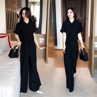 Q6 Đồ bộ nữ trung niên cao cấp sang trọng tôn dáng màu đen NANA