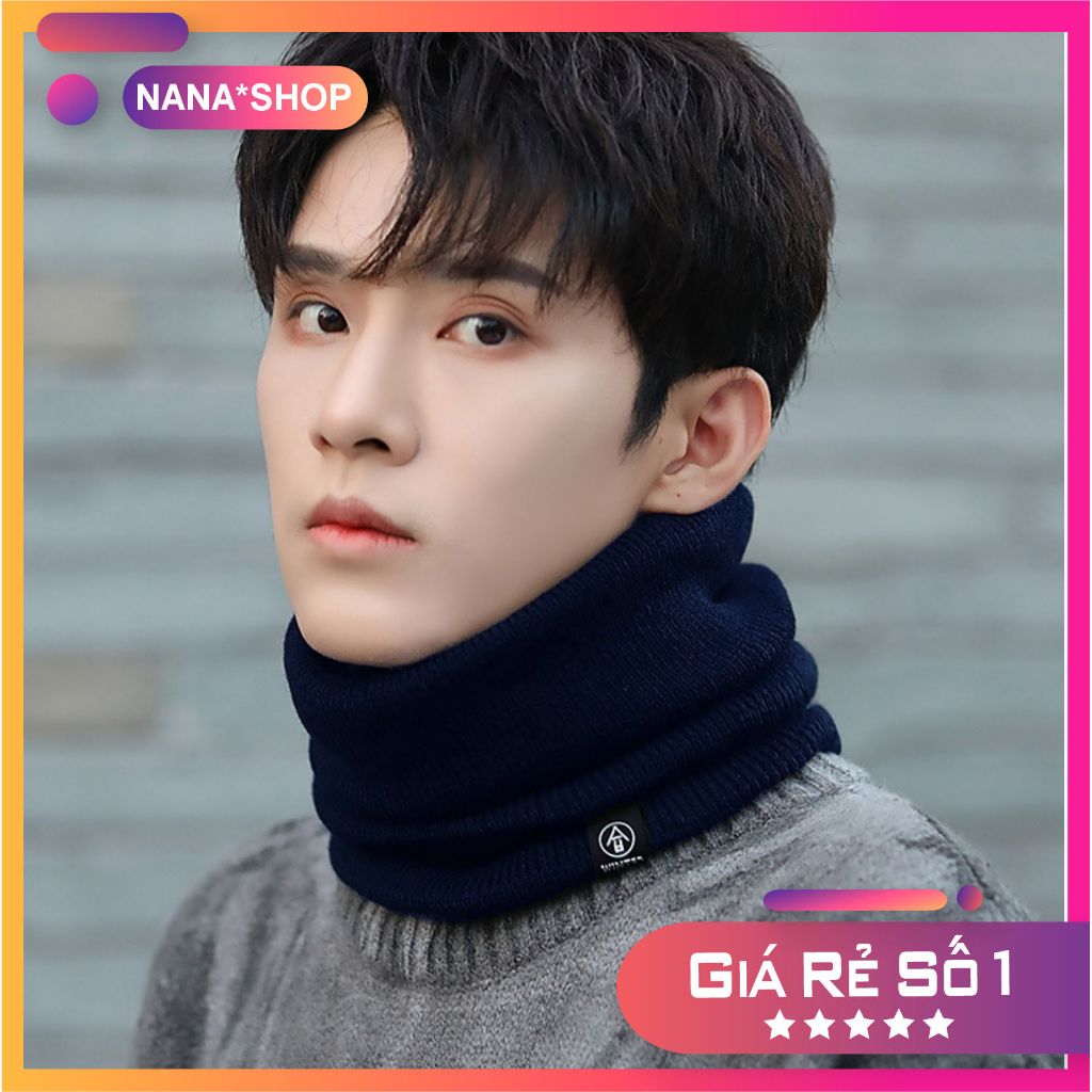 Khăn len dạng ống lót lông choàng cổ 2 lớp dày đẹp giữ ấm cho cổ mùa đông cho nam và nữ