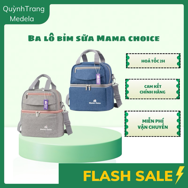 Balo Bỉm Sữa Mama’s Choice, Giữ Lạnh Sữa Mẹ Lên Đến 14h, Giữ Ấm Thức Ăn Cho Mẹ và Bé