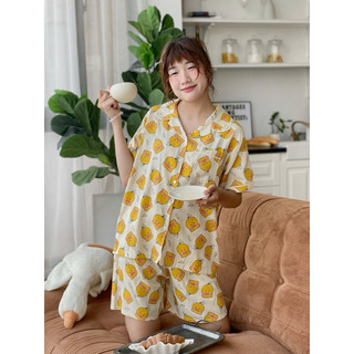 𝐂𝐨𝐦𝐢𝐜 /Đồ bộ nữ 𝐩𝐢𝐣𝐚𝐦𝐚 𝐭𝐨̛ đ𝐮̃𝐢 tay cộc quần cộc mặc nhà