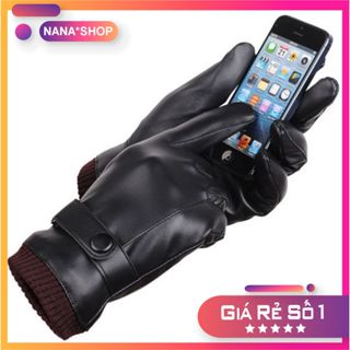  Găng tay da nam nữ mùa đông bao tay nam giữ ấm lót nỉ bên trong chống lạnh thiết kế cao cấp chống nước GTCC 