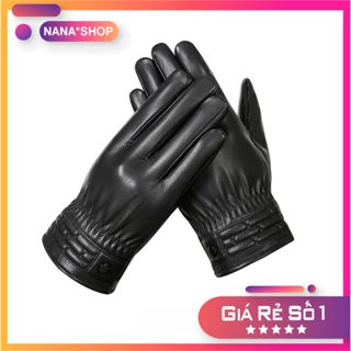  Găng tay da lót nỉ cảm ứng mùa đông cho nam nữ đi xe máy du lịch phượt ấm áp - ôm tay hàng cao cấp loại 1 