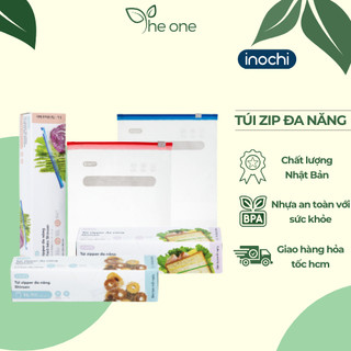  Hộp 20 túi zip INOCHI túi chịu nhiệt tốt tái sử dụng nhiều lần. Túi đựng thực phẩm tươi sống 