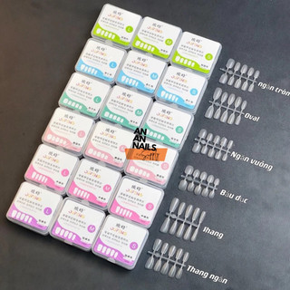  Móng up nail box chia size nhám sẵn hộp 100 móng- An An Nails 