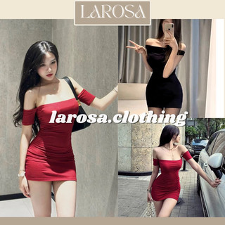 (Ảnh chính chủ) Đầm Body Ống Trễ Vai Chất Tăm Tôn Dáng Quyến Rũ by LAROSA