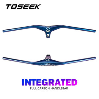  Ghi Đông Xe Đạp Liền Pô Tăng Carbon Toseek Đổi Màu - Tay Lái Xe Đạp 