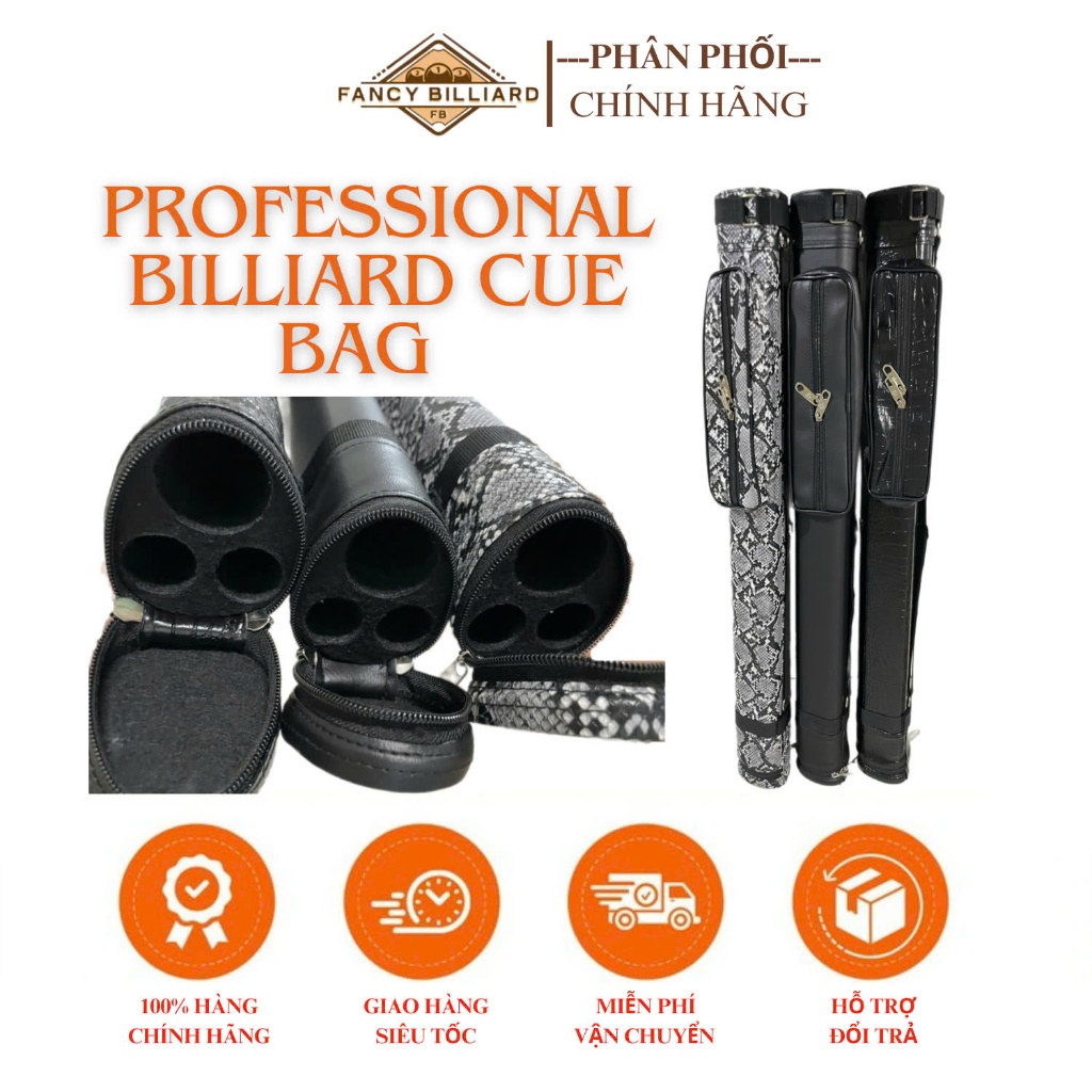 Bao Cơ Bida 1 gốc 2 ngọn (1x2) Bọc Nhung Cao Cấp bảo vệ cơ bên trong Bao cơ Chính Hãng