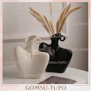 Lọ hoa gốm decor dáng CÔ GÁI các màu sắc, bình hoa để bàn gốm sứ TUPO Bát Tràng