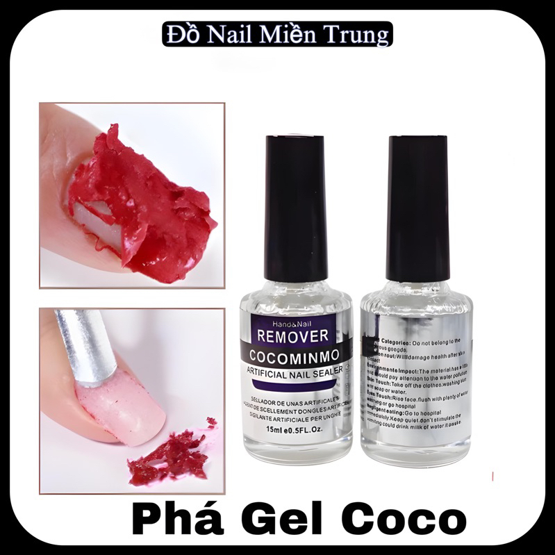Chai phá gel móng tay không cần ủ aceton