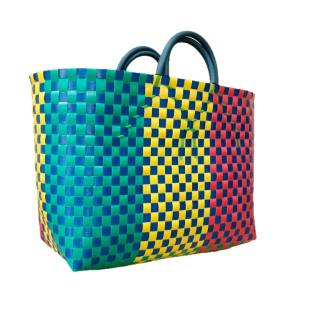 Giỏ đan nhựa thủ công, Giỏ trái cây, Giỏ đi chợ, Giỏ đựng đồ gia dụng