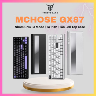 [Hỏa Tốc] Bàn Phím Không Dây Mchose GX87 - Nhôm CNC - 3 Mode - Hotswap - Led RGB - Tạ Gương PDV -  Tản Led