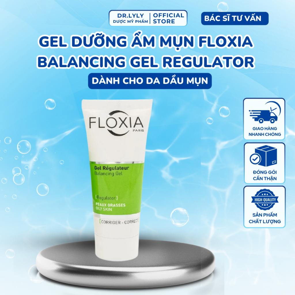 Kem dưỡng ẩm dành cho da dầu mụn Floxia Balancing Gel Regulator 40ml