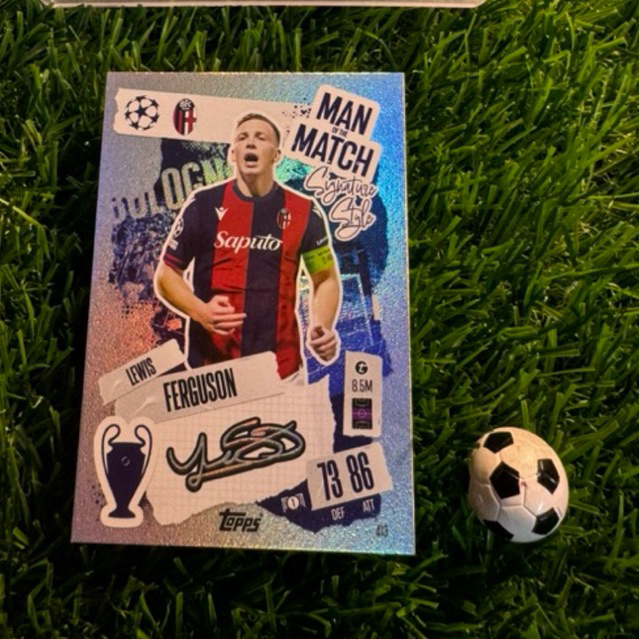 [ CHÍNH HÃNG ] - SIGNATURE STYLE - MAN OF THE MATCH - TOPPS MATCH ATTAX 2025 - LEWIS FERGUSON (BOLOG