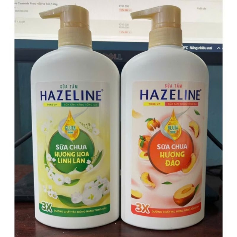 Sữa tắm Hazeline sáng mịn phục hồi 670g