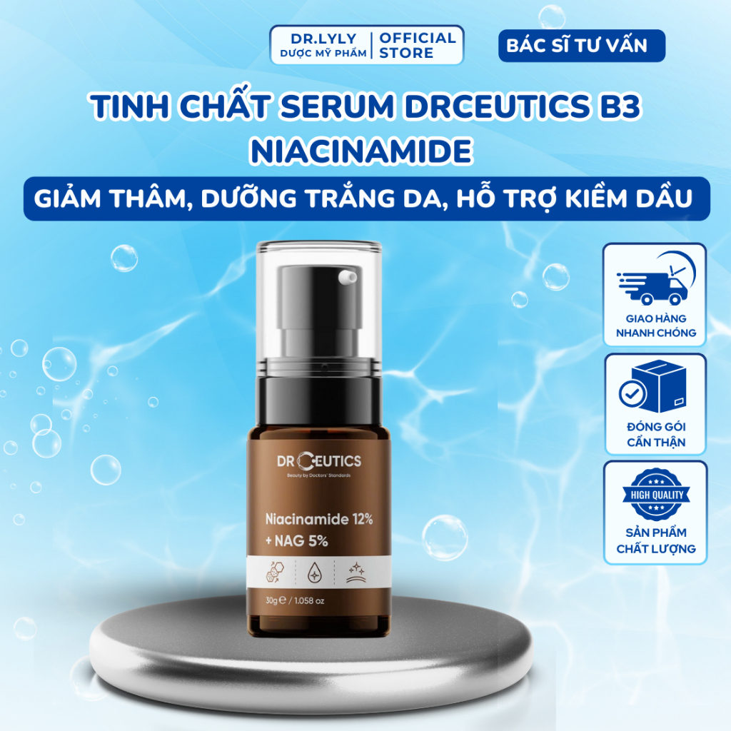 Tinh Chất Serum Drceutics B3 Niacinamide Giảm Thâm, Dưỡng Trắng Da, Hỗ Trợ Kiềm Dầu 30g