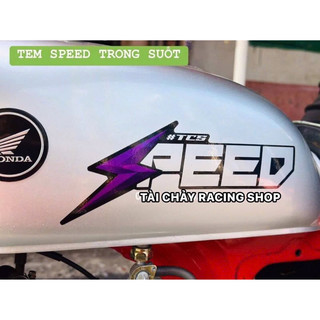 [ 1 MIẾNG ] SIZE LỚN 27CM TEM SPEED TRONG SUỐT DÁN ỐP SƯỜN ( KHÔNG DÁN ĐC CHO XE MÀU TỐI + MÀU ĐEN )