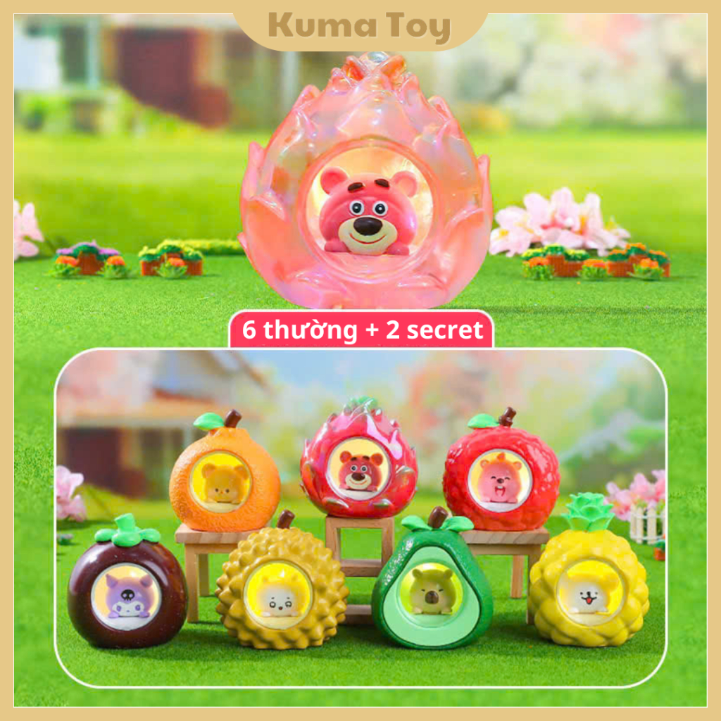 [Blindbox] Đèn trái cây chuột lang Capybara Lotso Kuromi hải ly Loopy... mô hình đèn ngủ đèn bàn tra