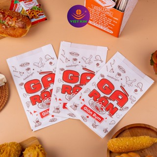 [VIETKIM] 1000 túi giấy gà rán - gà chiên - gà viên viên - khoai tấy chiên - Giấy thấm dầu - kích thước 18*12*7cm