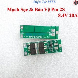 Mạch 2S 7.2V - 8.4V 20A, Sạc và Vảo Vệ Pin Li-ion - Lithium - 18650