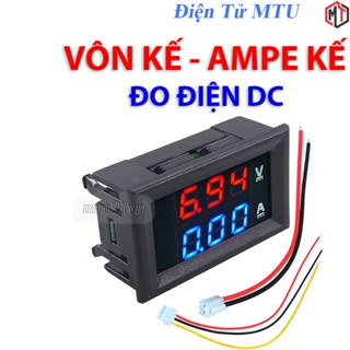Đồng Hồ Led - Vôn kế điện tử 100V/10A 100V/100A - Vôn kế DC đo dòng và áp