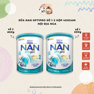 Sữa Công Thức Nan Nga Optipro Số 1, 2 Hộp 400gam