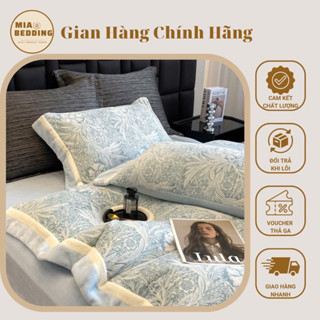 Bộ Vỏ Chăn Ga Gối Nỉ Nhung Vân Chạm Nổi 5D Tinh Tế, Mềm Mại Siêu Ấm Áp Cho Mùa Đông