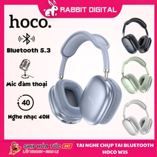 Tai Nghe Chụp Tai Hoco W35 Air, Bluetooth V5.3, Kiểu Dáng Sang Trọng, Chống Ồn, Chống Thấm Nước, Pin Siêu Trâu 40h