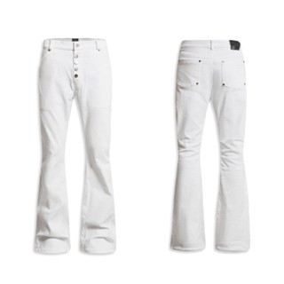 CHIVALRY Quần Jeans Loe Trắng Nút Kim Loại