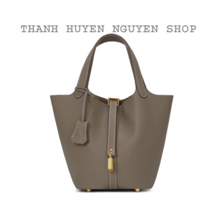 [KÈM CHARM - GIỎ RAU sz22cm] Túi xách nữ GIỎ RAU da bò size 22x22cm