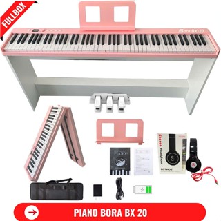 Đàn Piano Điện Bora BX 20 Gấp Gọn Mẫu 2024 - 88 Phím Nặng Cảm Lực- Kết Nối Bluetooth+ Tai nghe