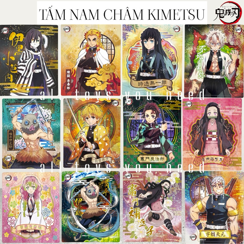 [OFF] Tấm nam châm Kimetsu no Yaiba | Tấm hít Kimetsu no Yaiba | Hít tủ lạnh Kimetsu no Yaiba | than