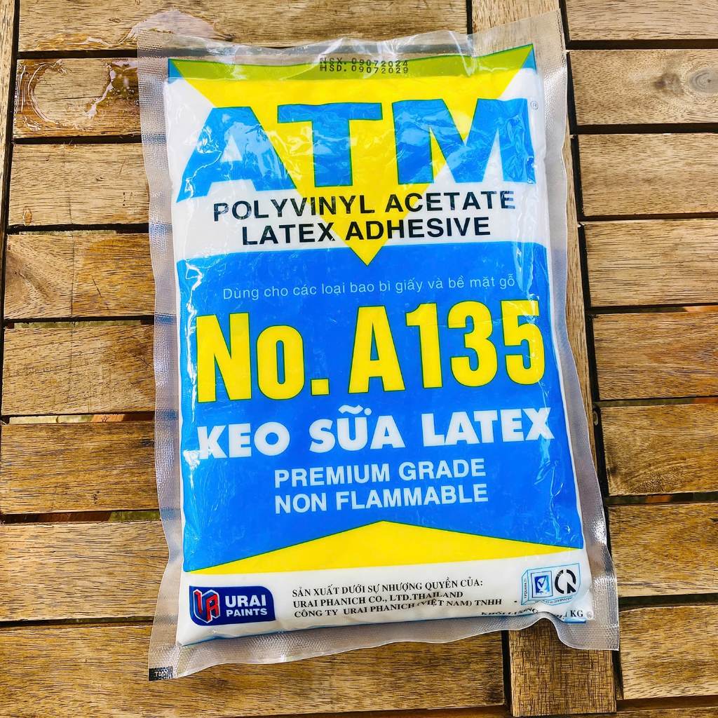Keo sữa ATM latex A135 (1kg) chống thấm có thể dùng thi công tường và sàn nhà