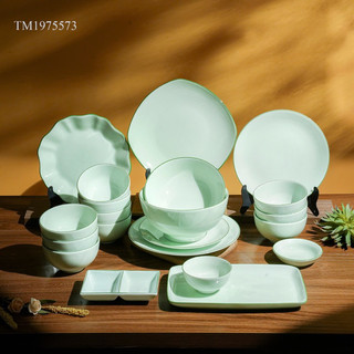 BỘ BÁT ĐĨA XANH NGỌC