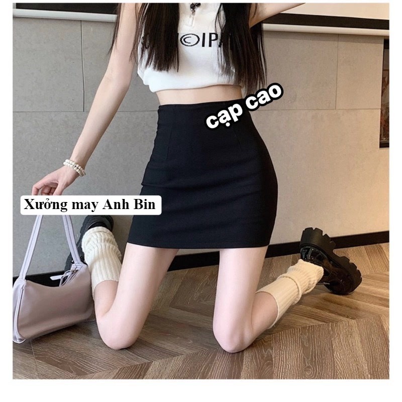 Chân váy ôm body chữ A chất Umi co giãn tôn dáng và quyến rũ kèm quần bảo hộ tiện lợi và thoải mái | BigBuy360 - bigbuy360.vn